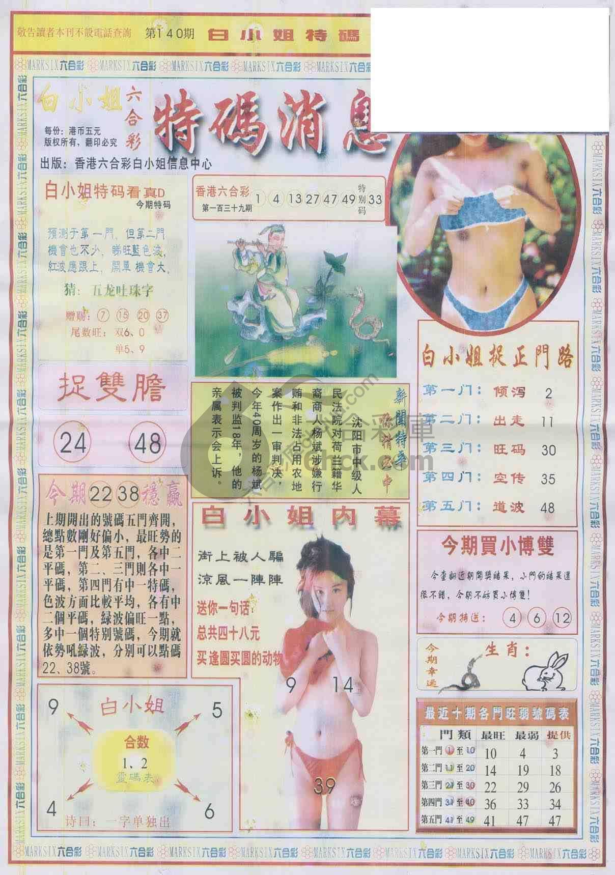 白小姐特码消息