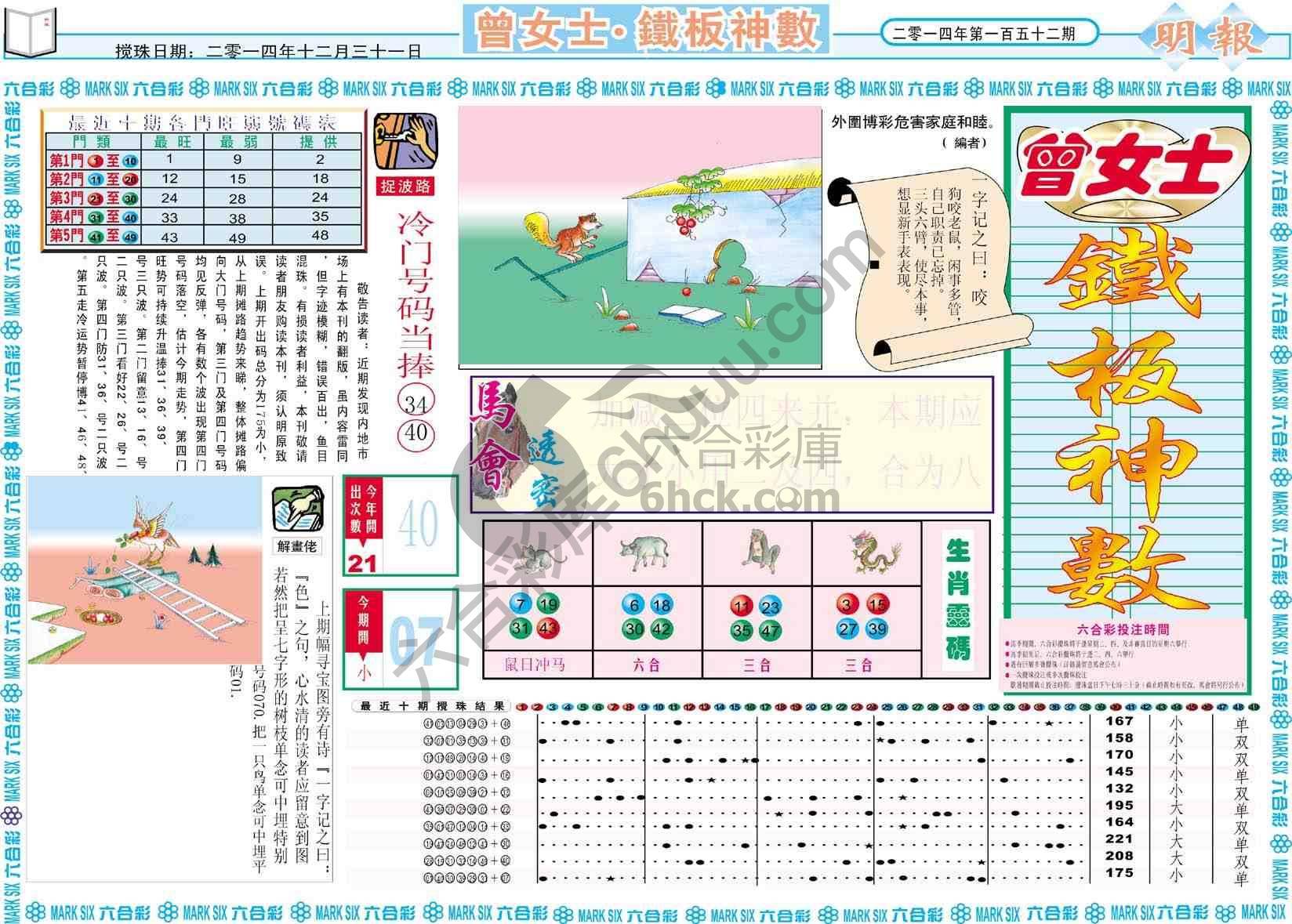 曾女士铁板神数