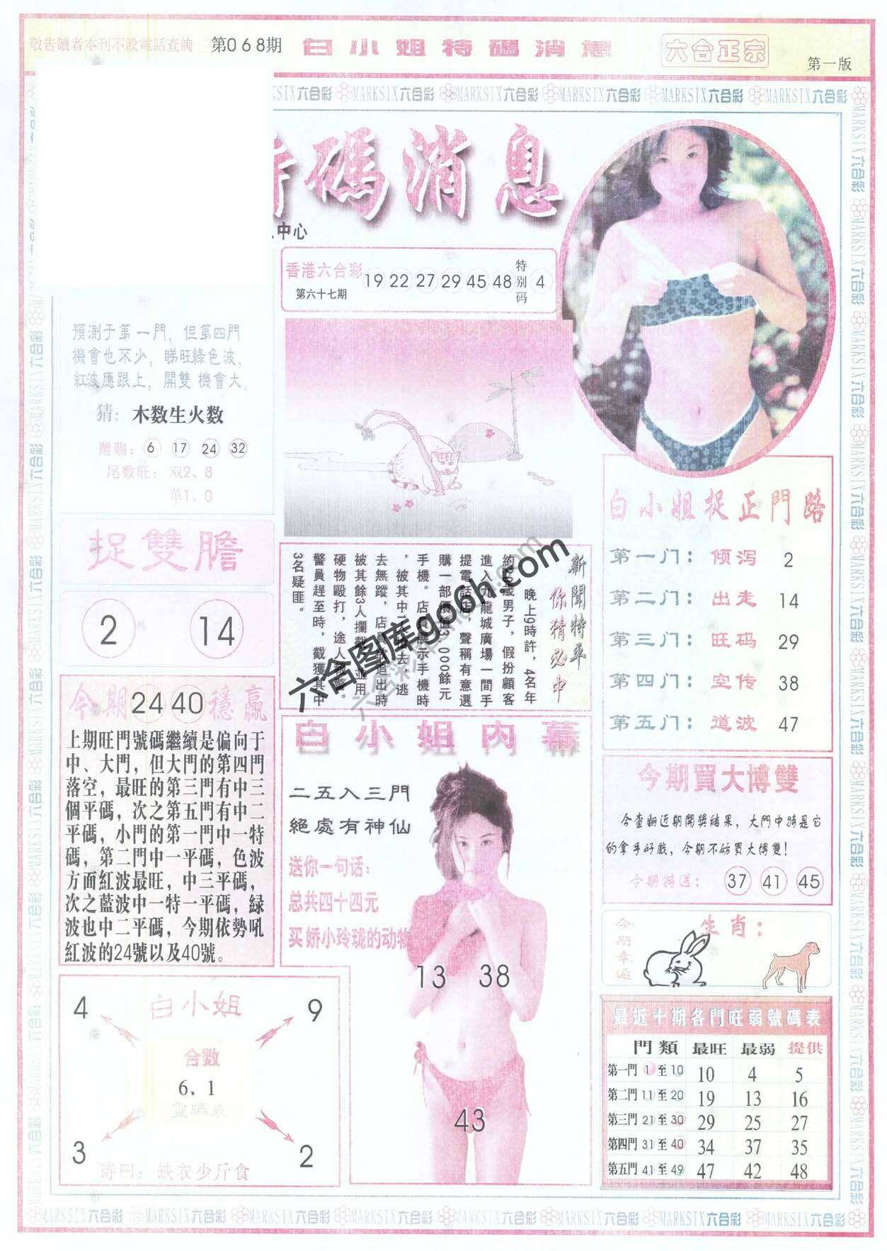 白小姐特码消息