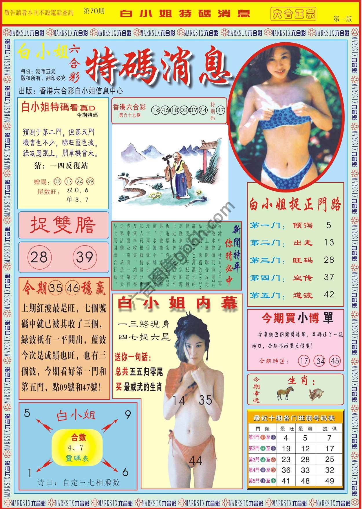 白小姐特码消息