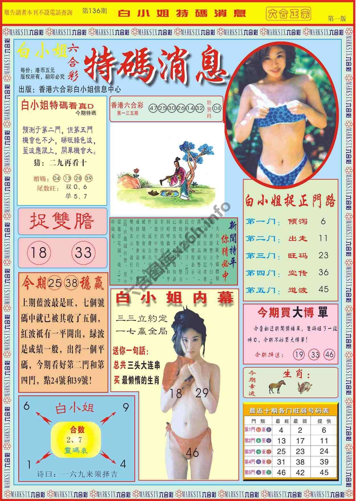 白小姐特码消息