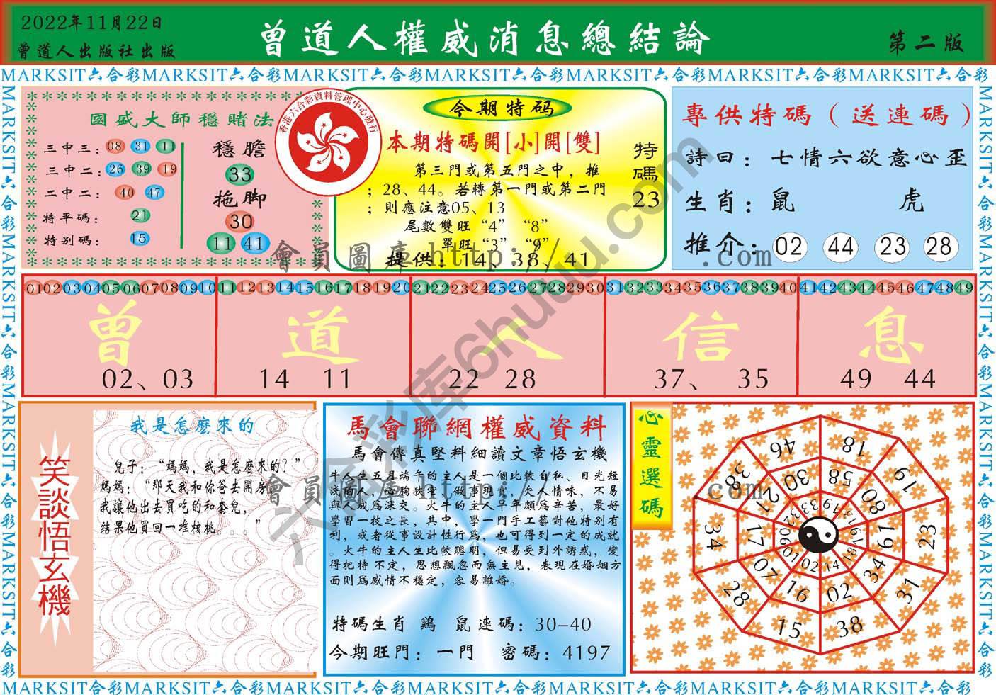 曾道人权威消息