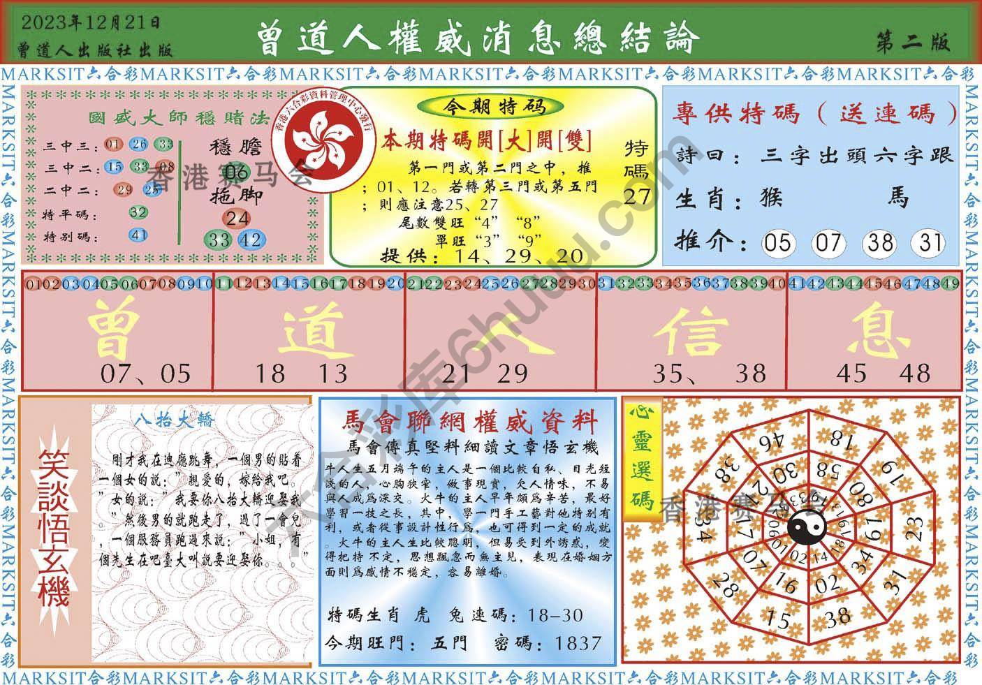 曾道人权威消息