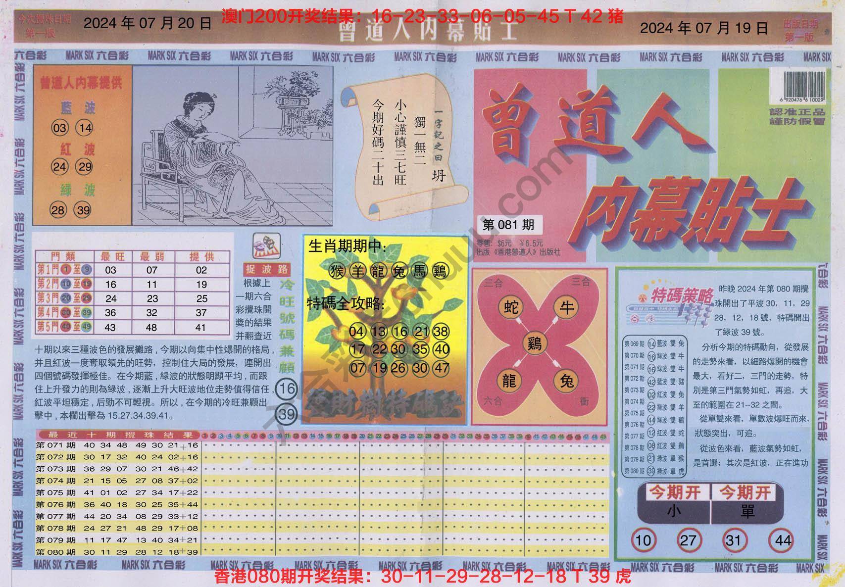 曾道人内幕贴士