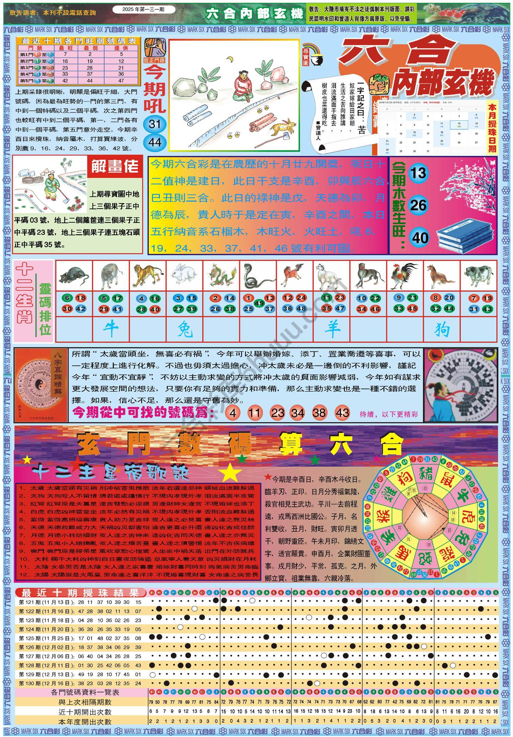 六合内部玄机港版