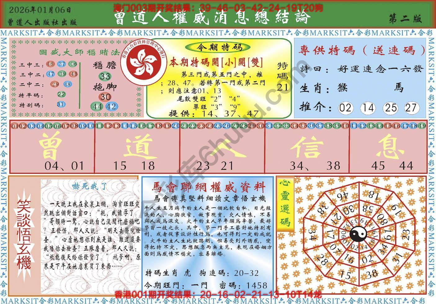 曾道人权威消息