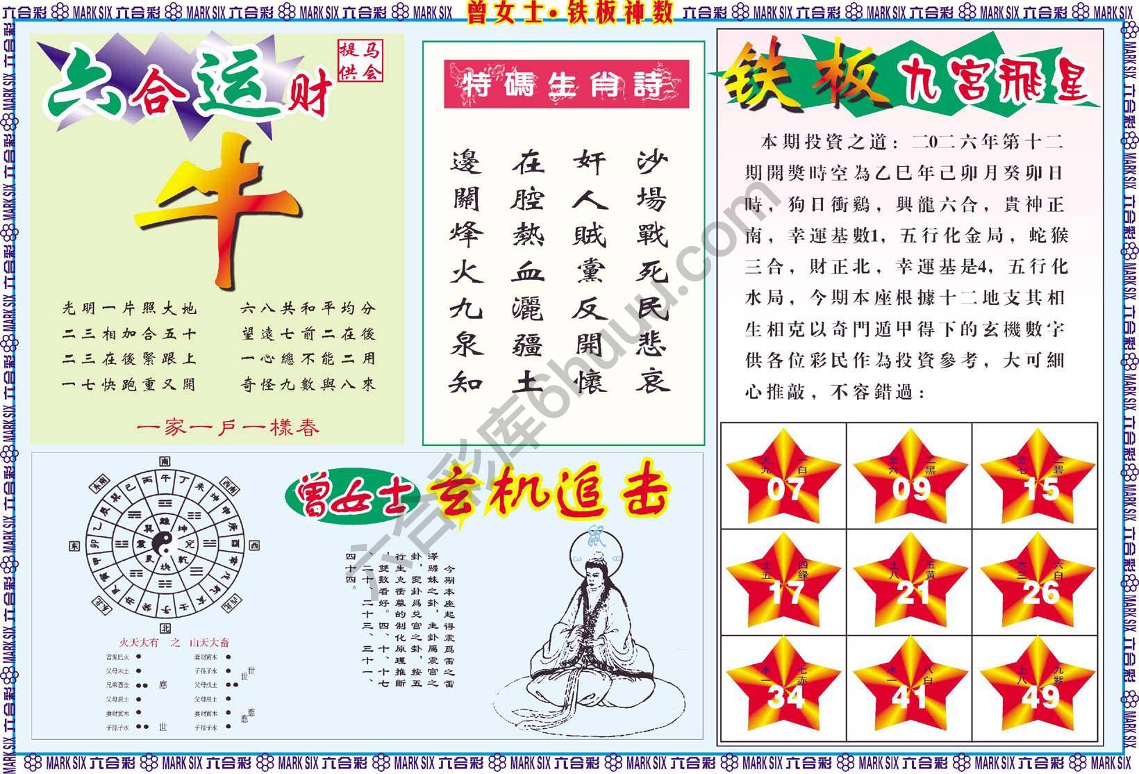 曾女士铁板神数