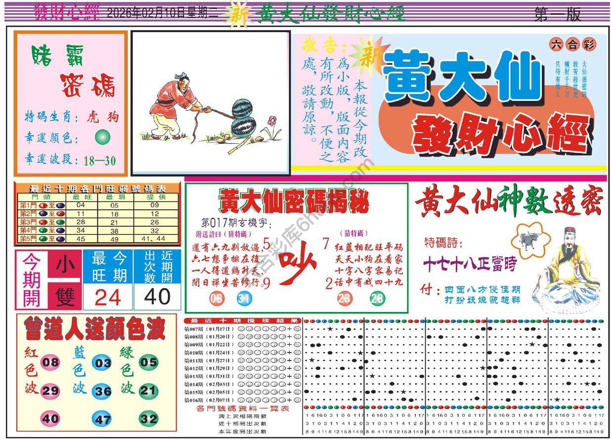 黄大仙发财心经