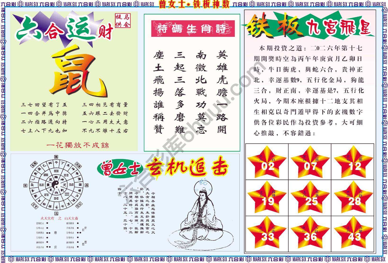 曾女士铁板神数