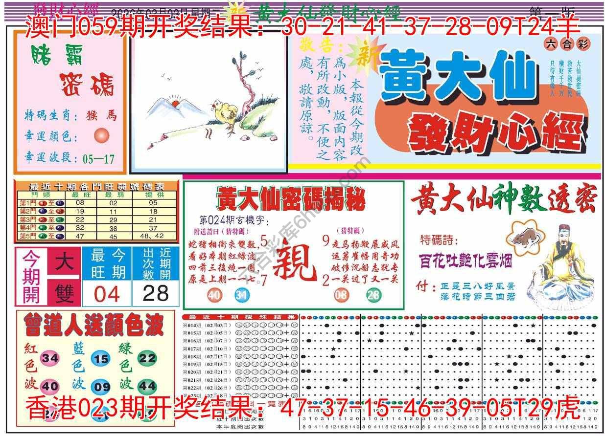 黄大仙发财心经