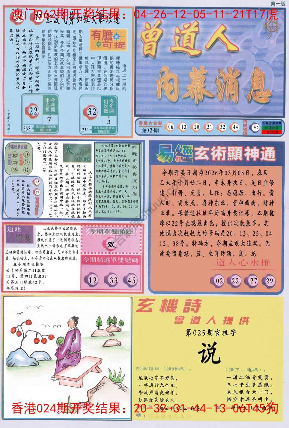 曾道人内幕消息