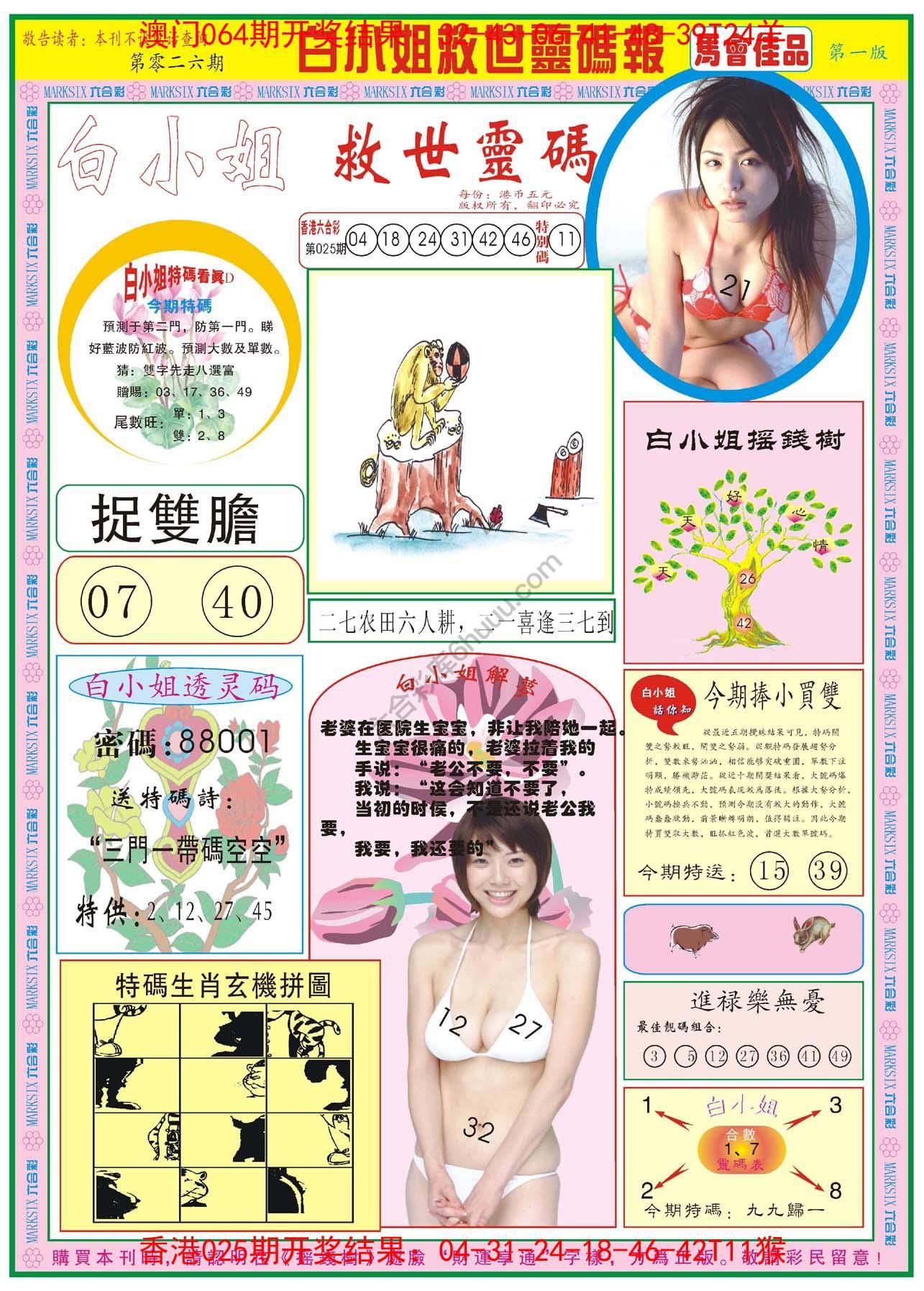 白小姐救世灵码报