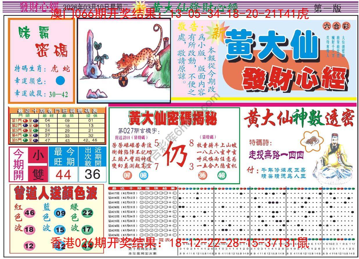 黄大仙发财心经