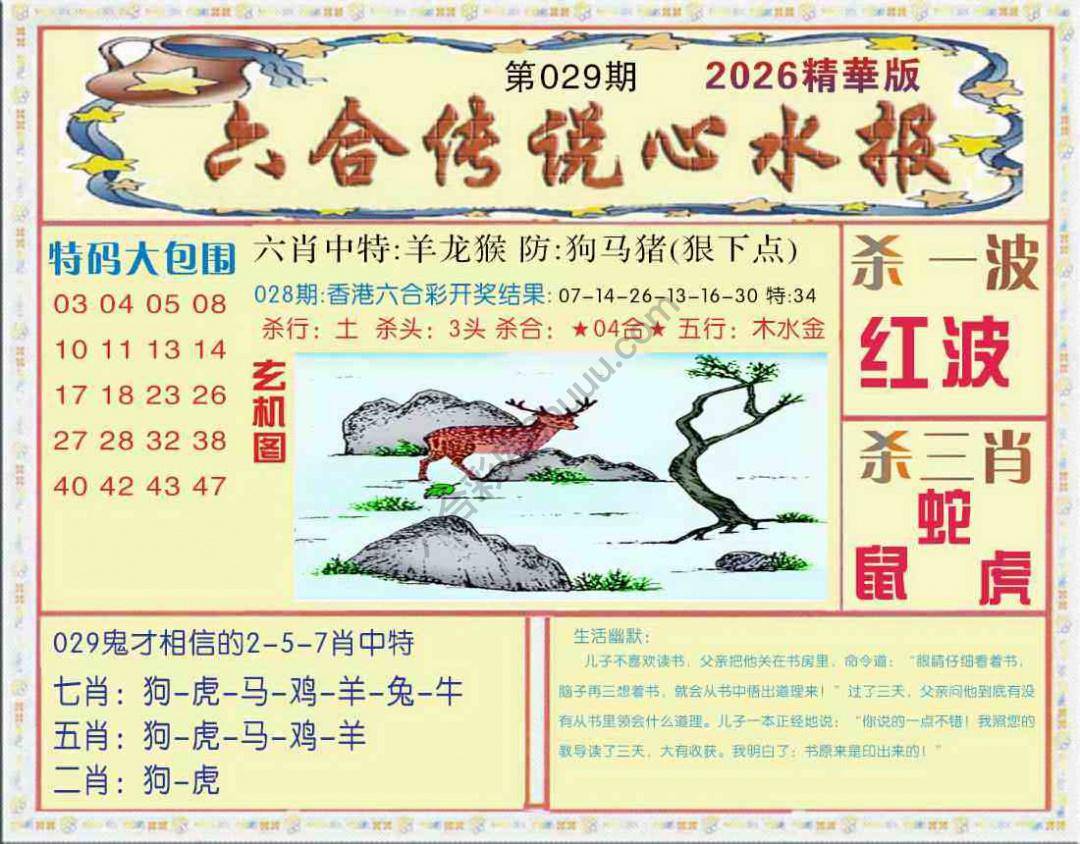 六合传说心水报