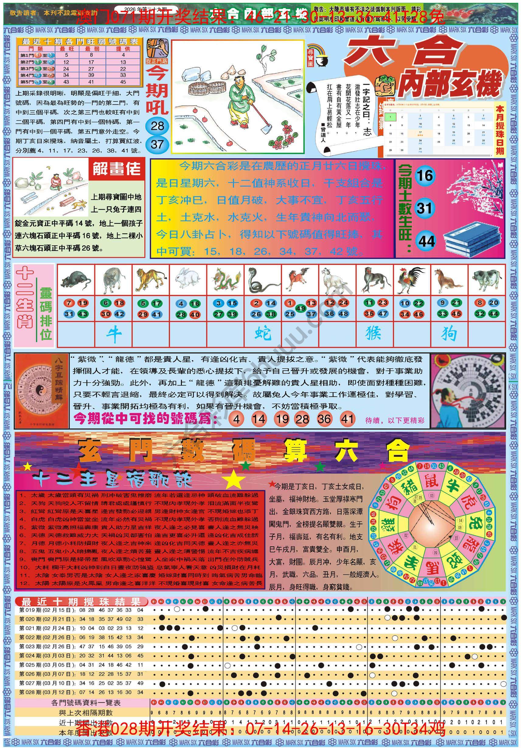 六合内部玄机港版