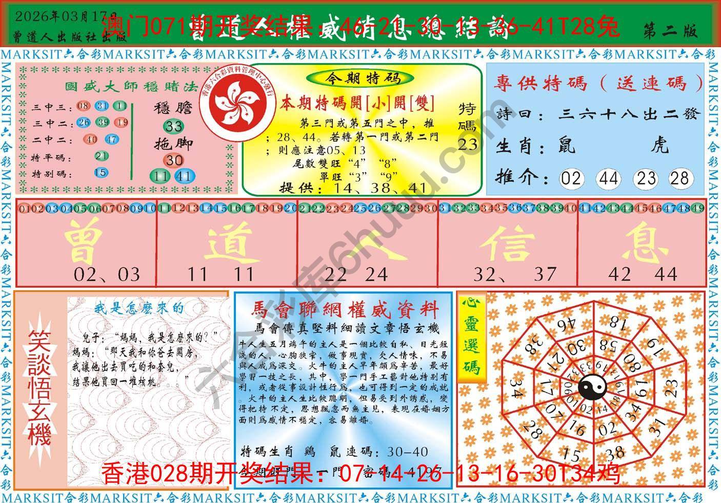 曾道人权威消息