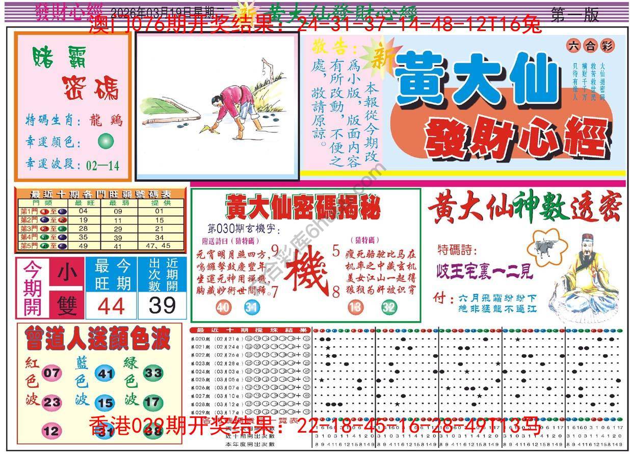 黄大仙发财心经