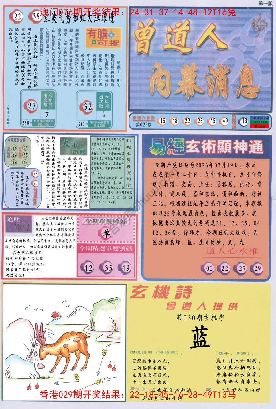 曾道人内幕消息