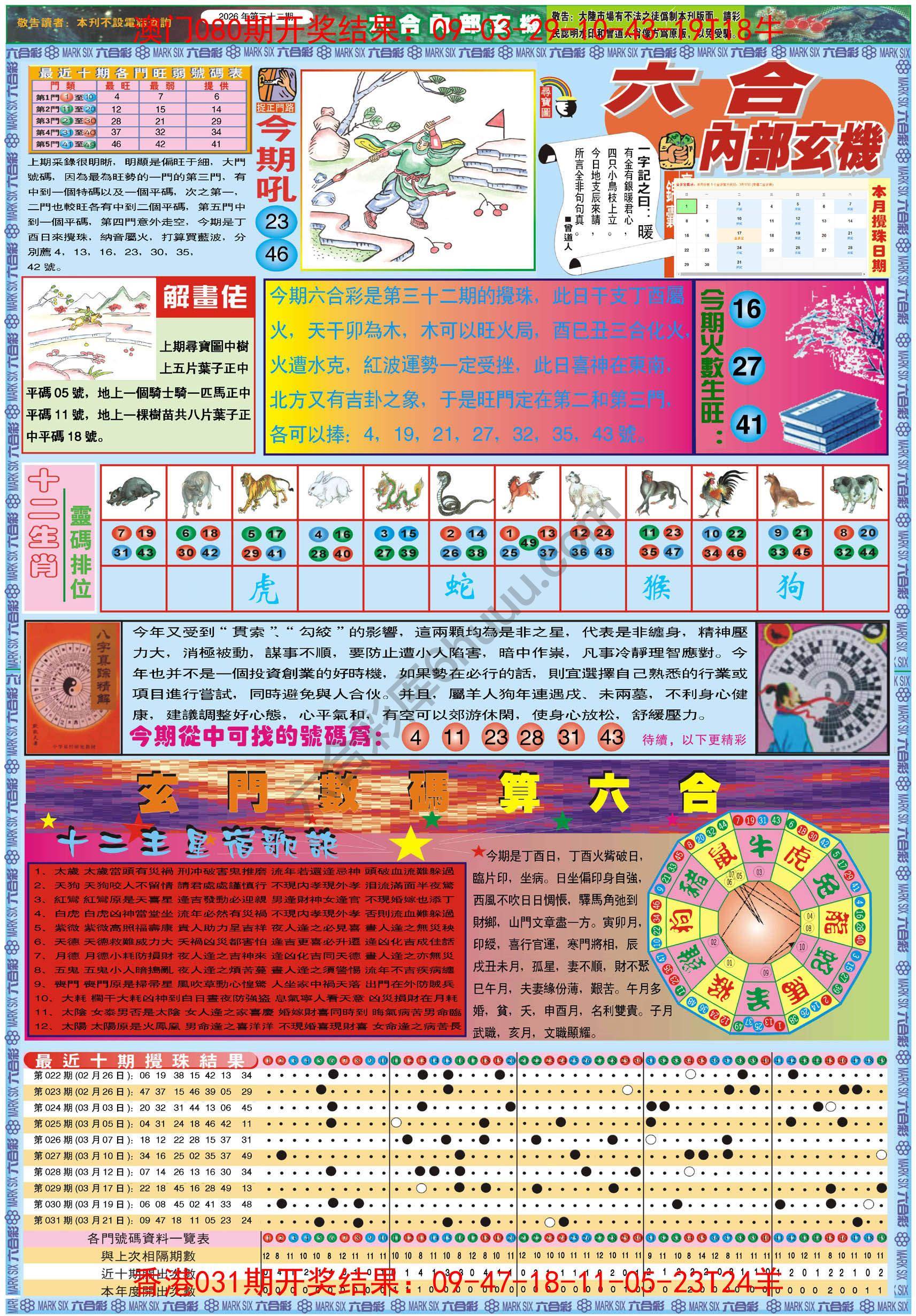 六合内部玄机港版