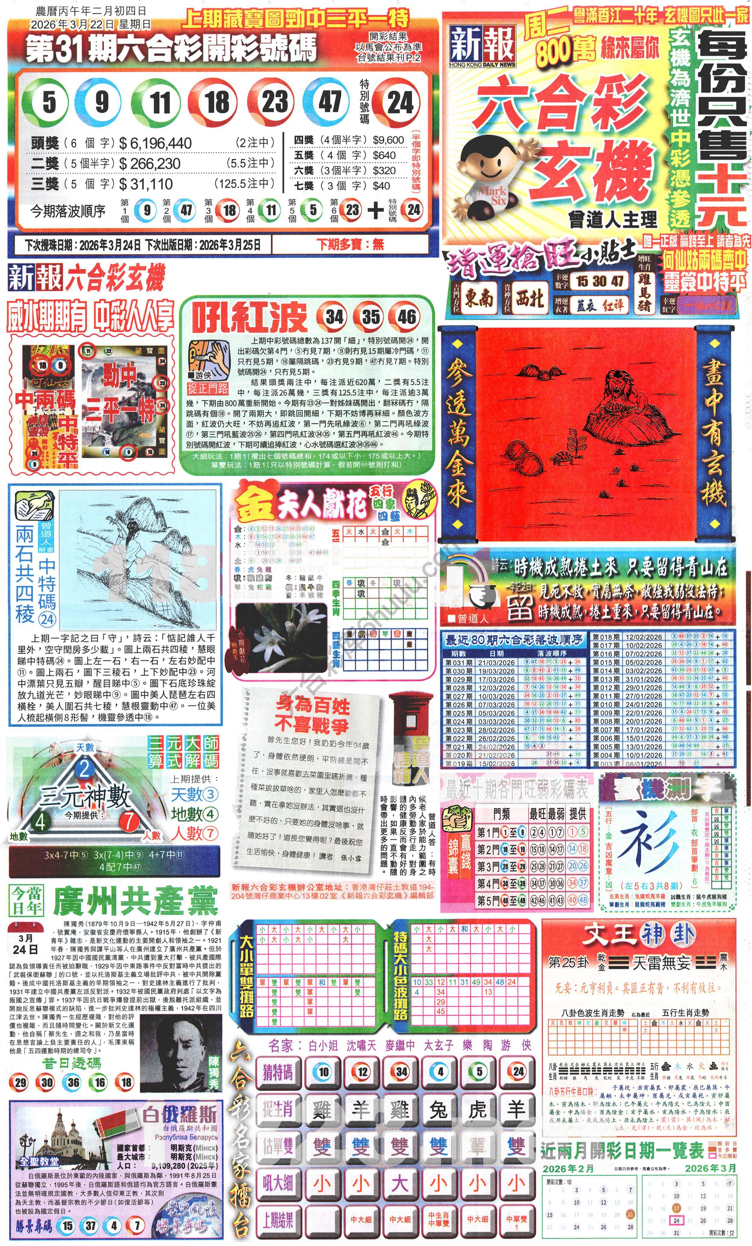 新报六合彩玄机