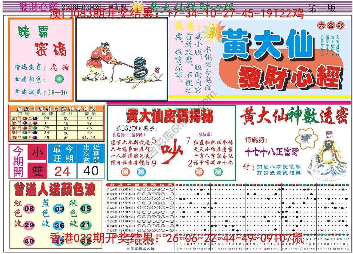 黄大仙发财心经