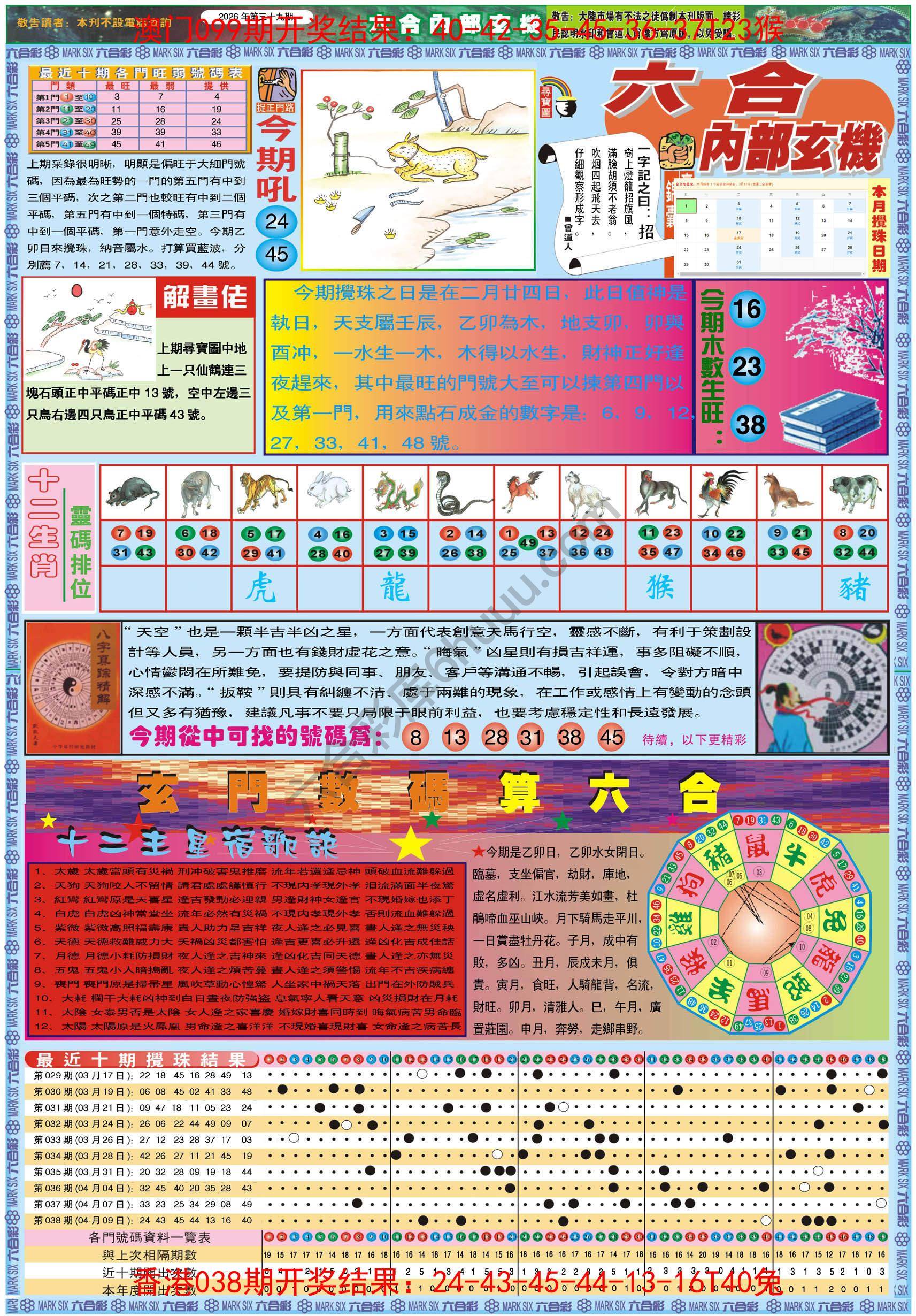 六合内部玄机港版