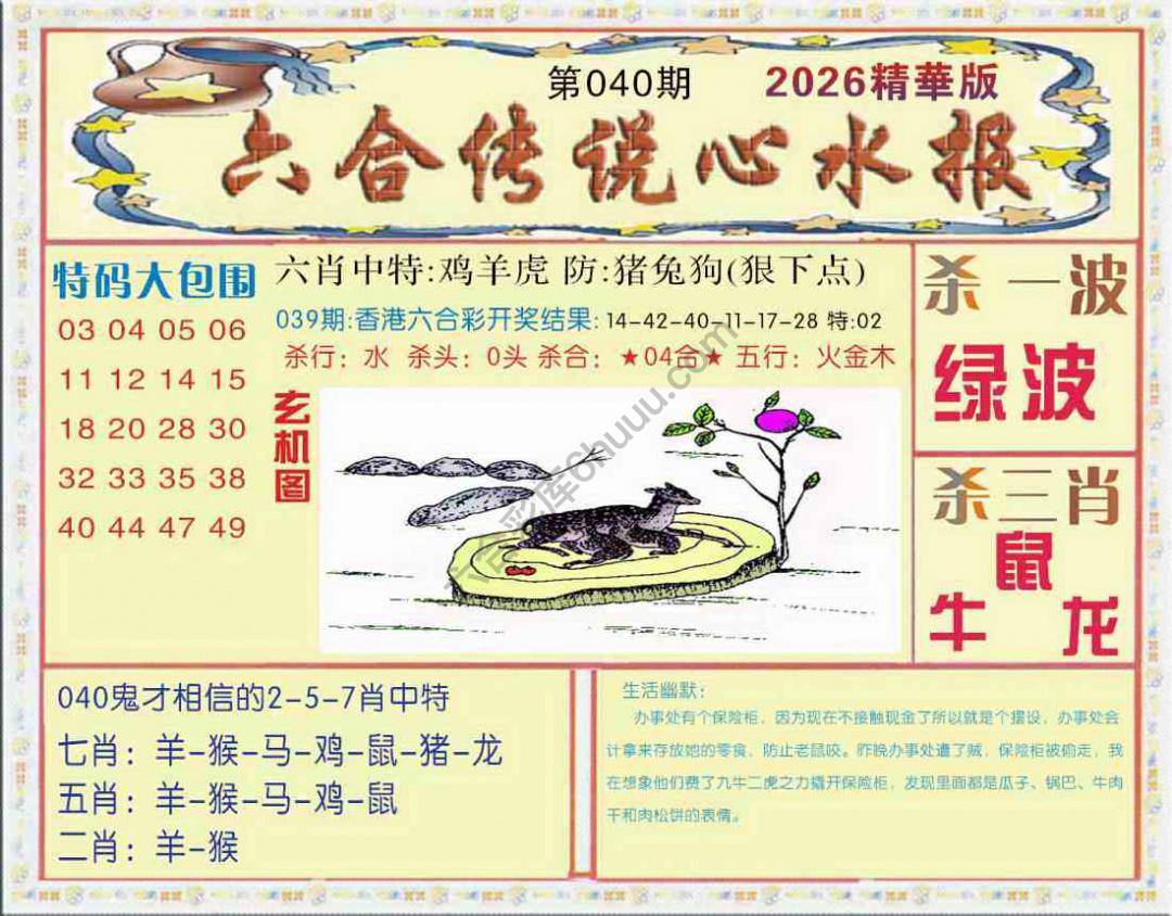 六合传说心水报