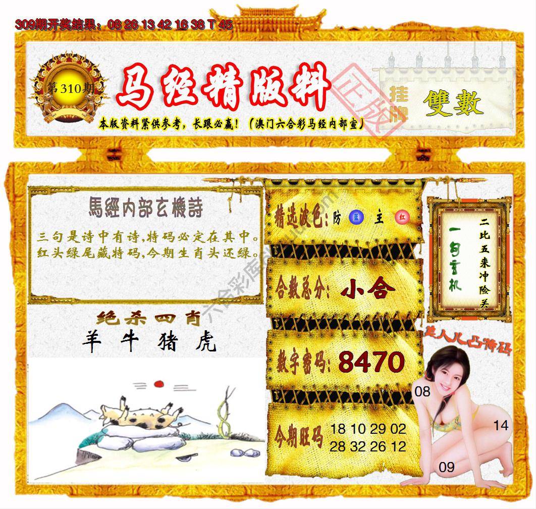 马经精版料