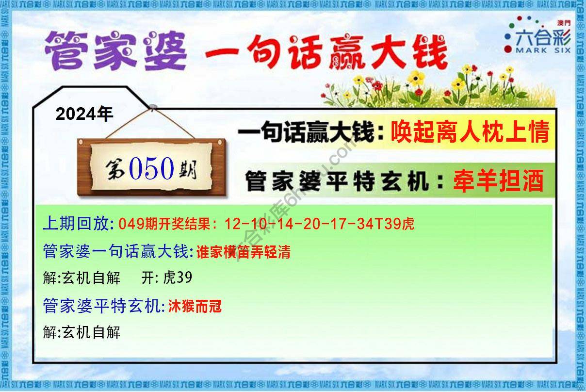 管家婆一句赢大钱