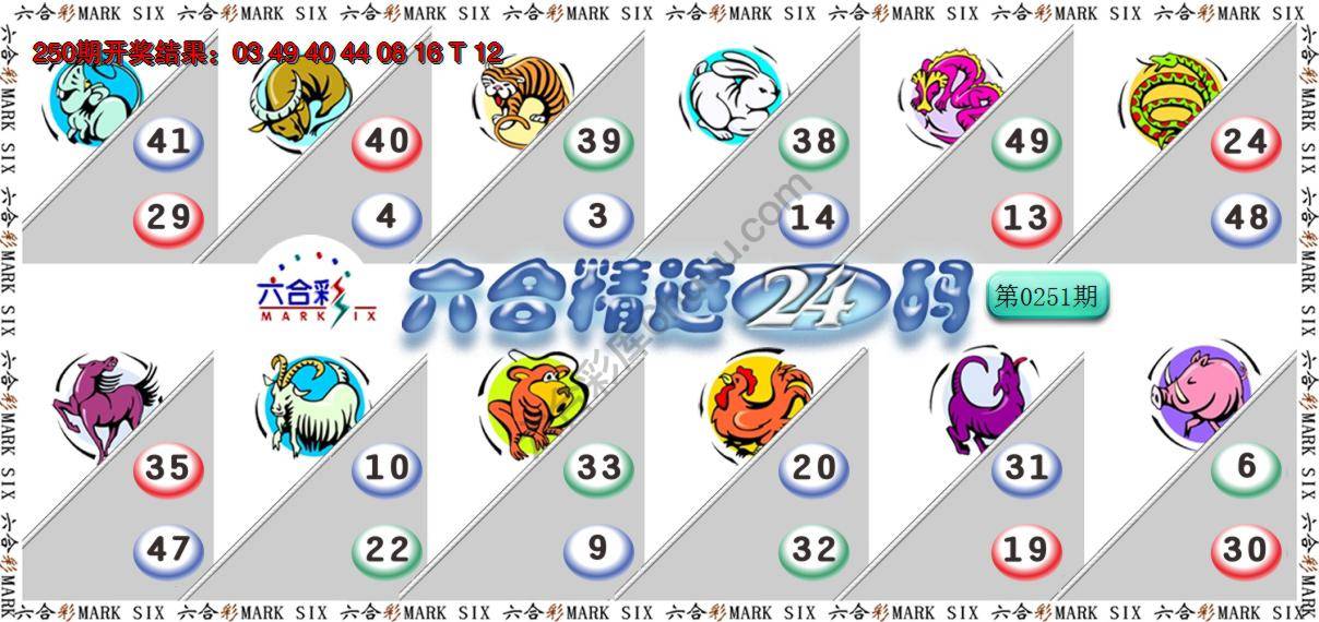 六合精选24码