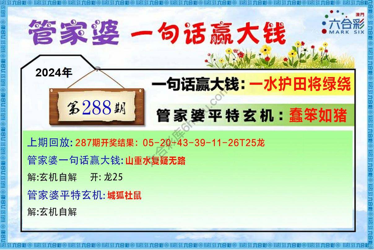 管家婆一句赢大钱