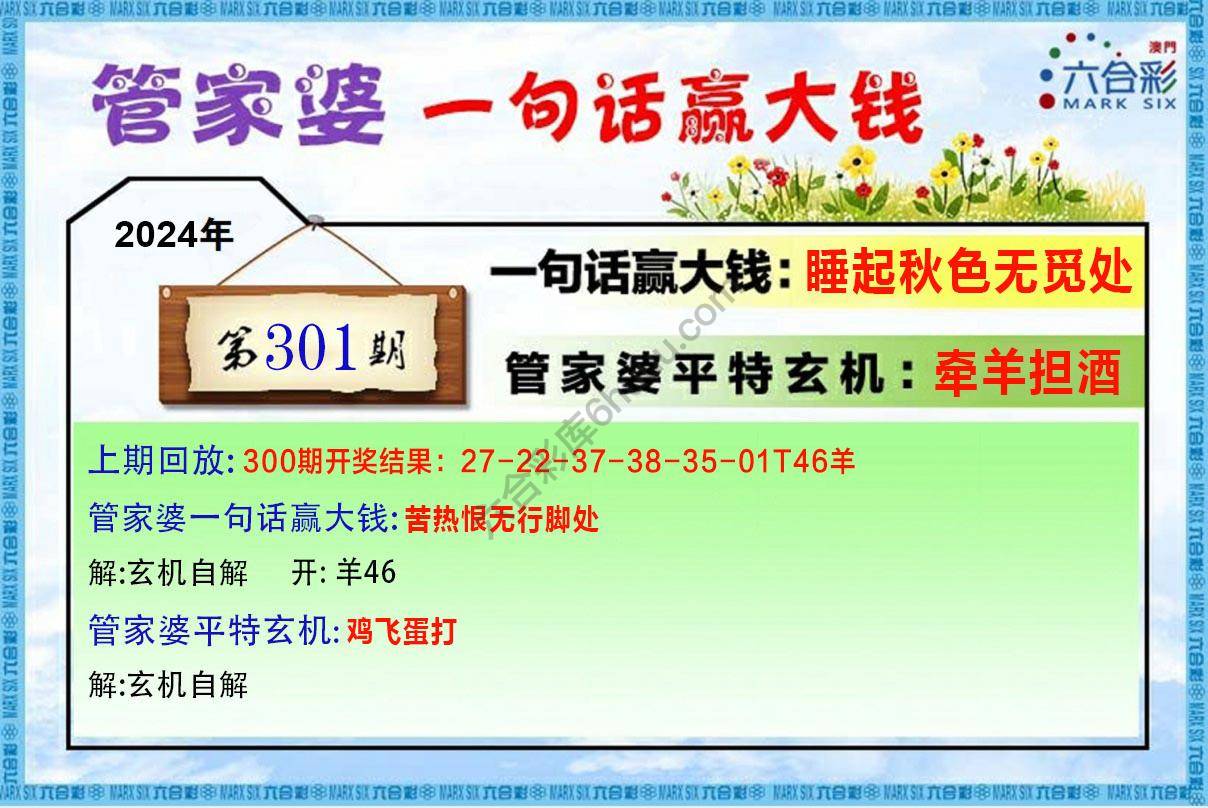 管家婆一句赢大钱