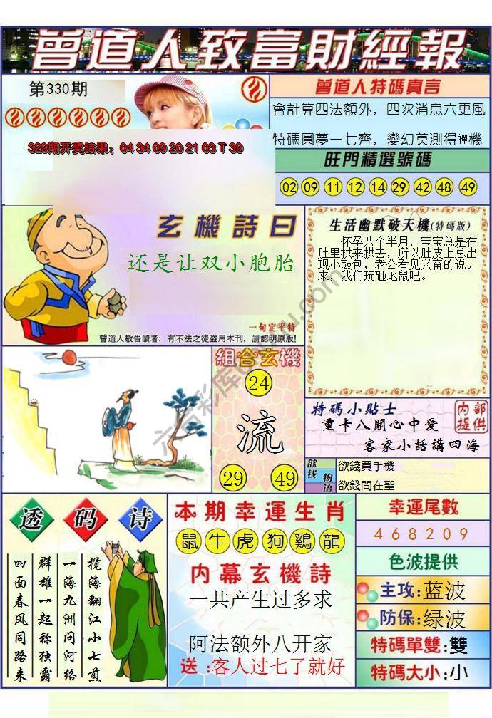 澳门曾道人致富财经报