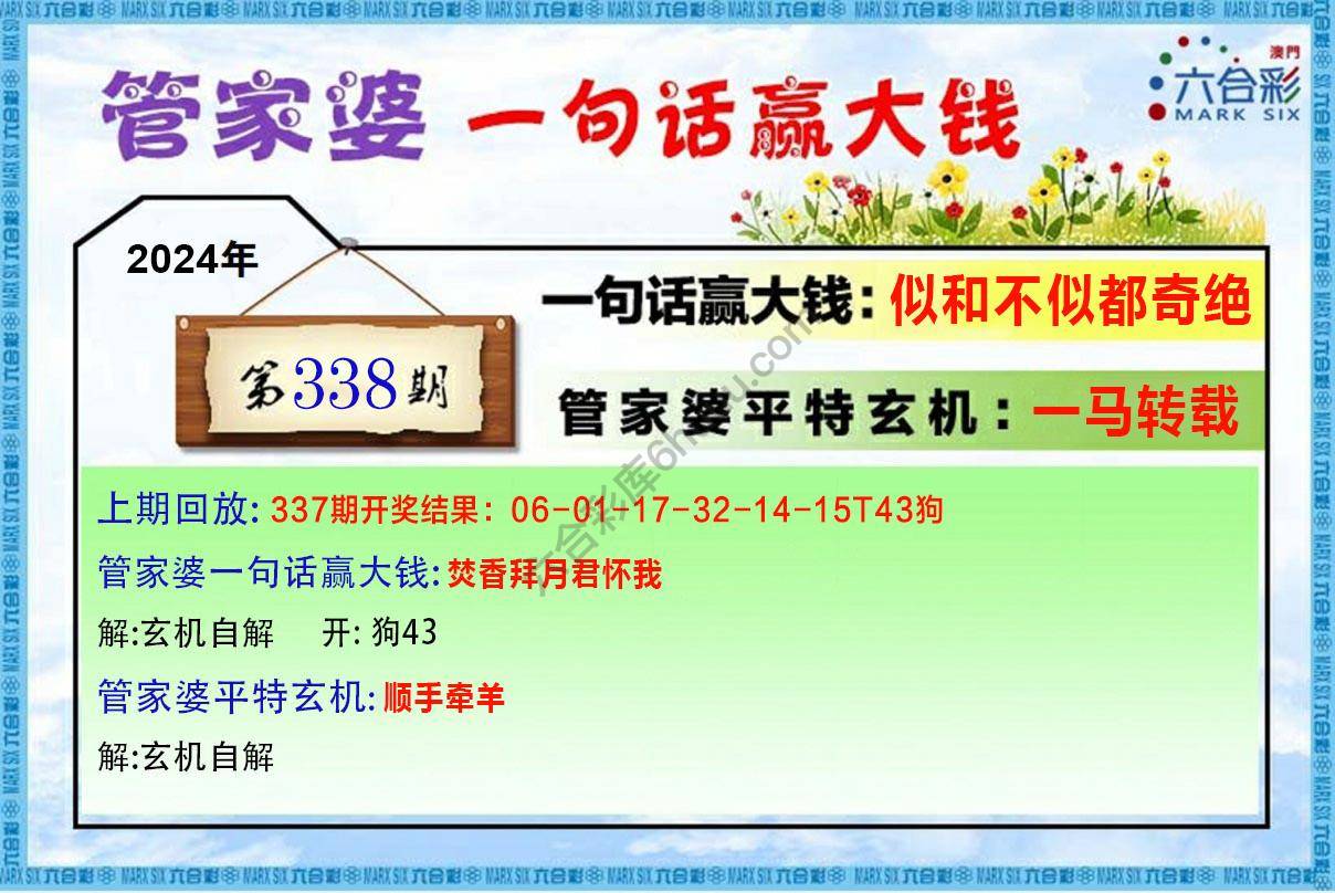 管家婆一句赢大钱