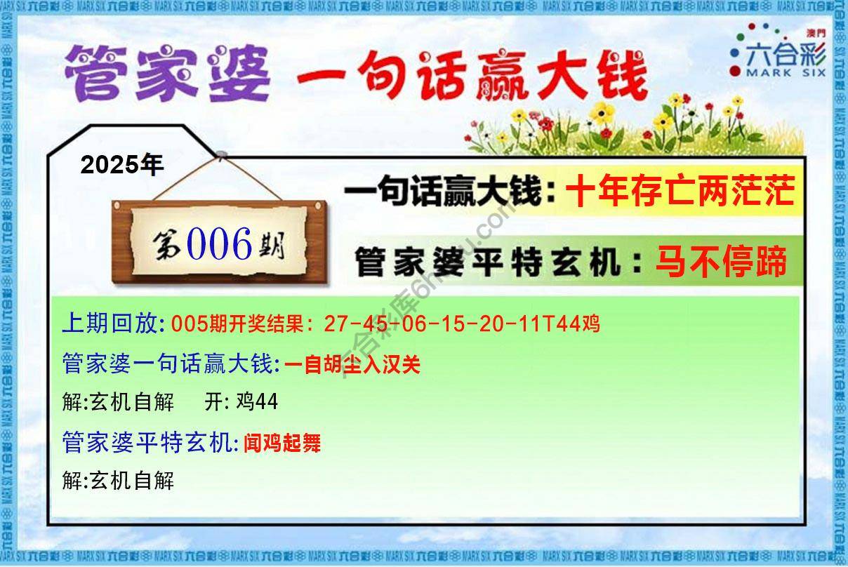 管家婆一句赢大钱