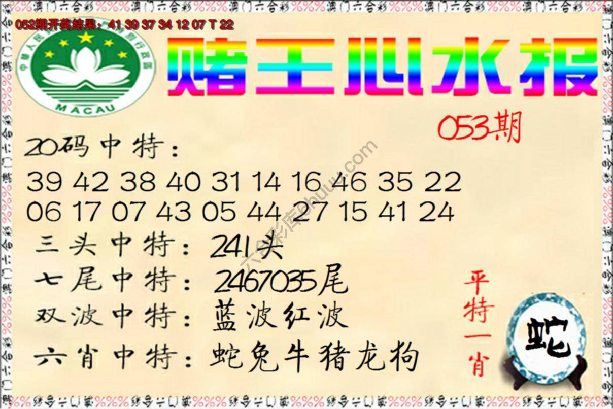 赌王心水报