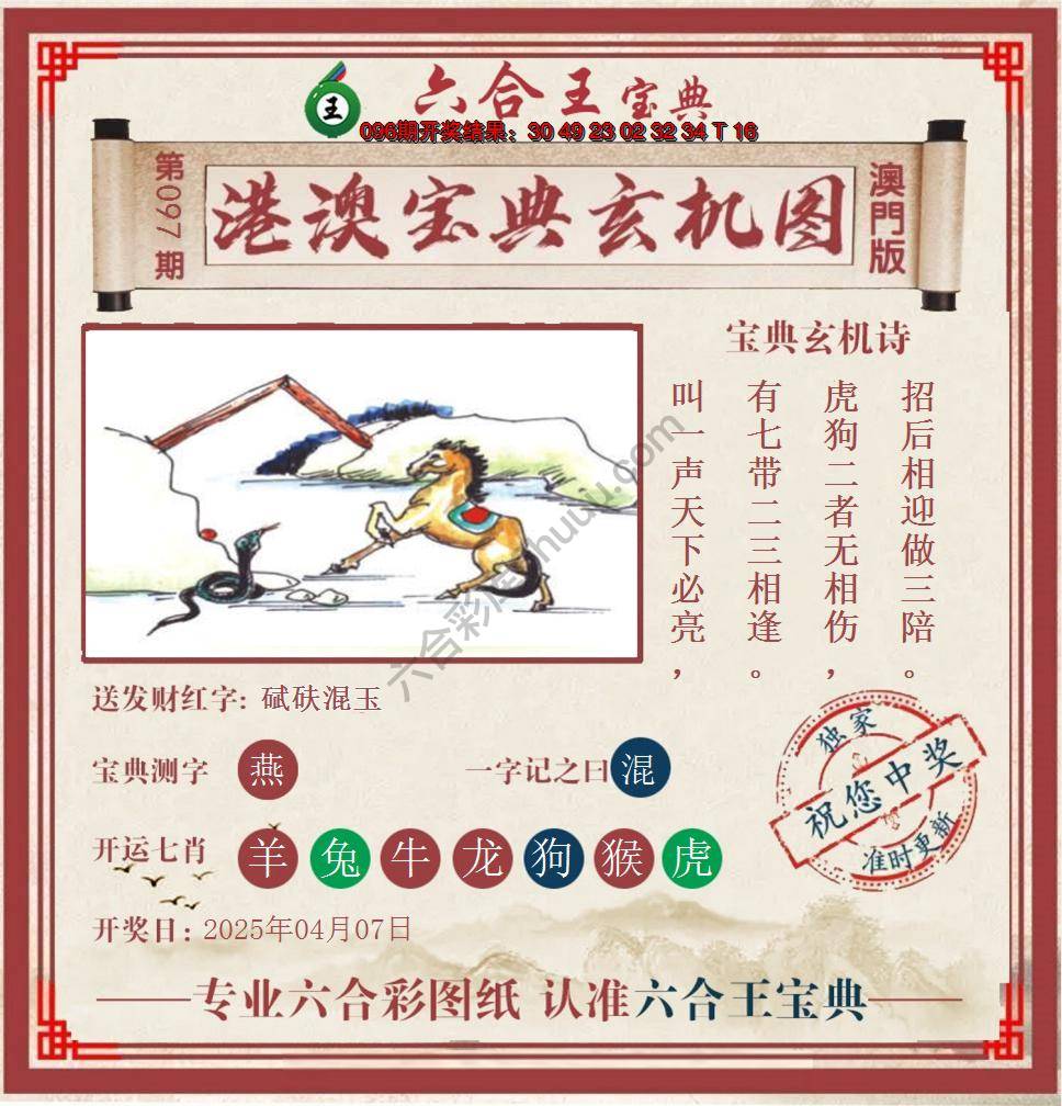 六合王港澳宝典玄机图