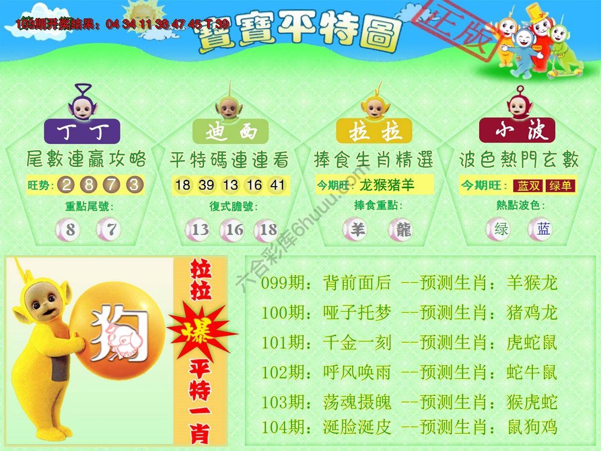 天线宝宝平特图