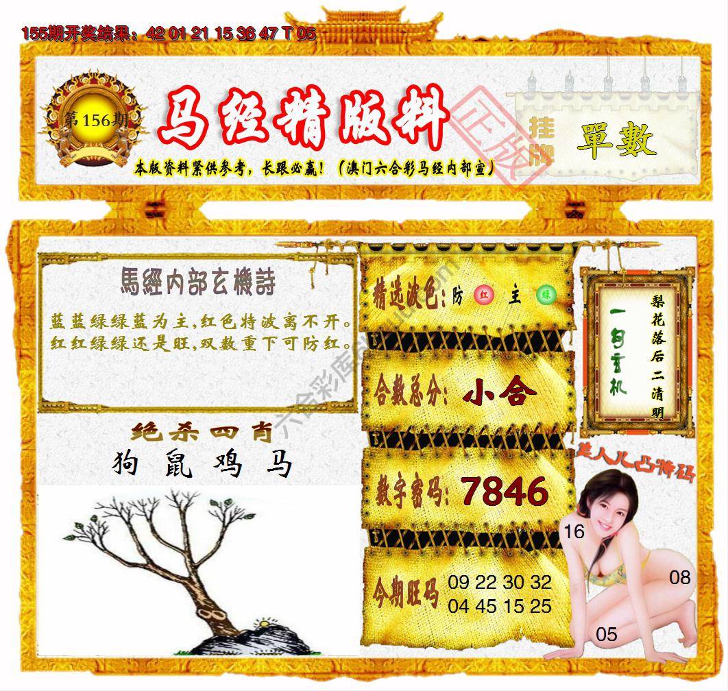 马经精版料