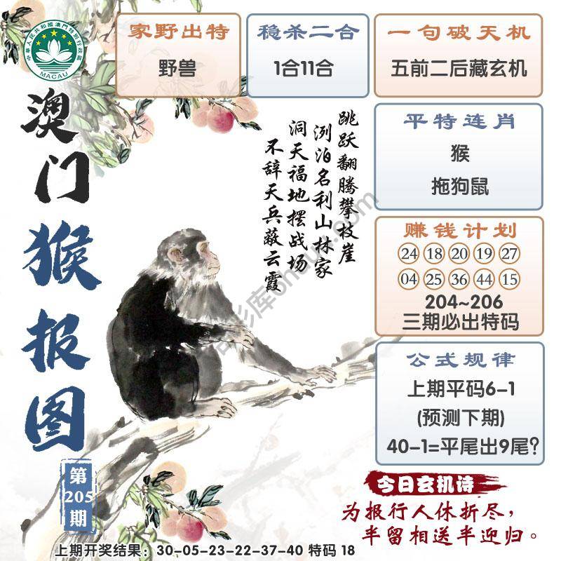 澳门猴报图