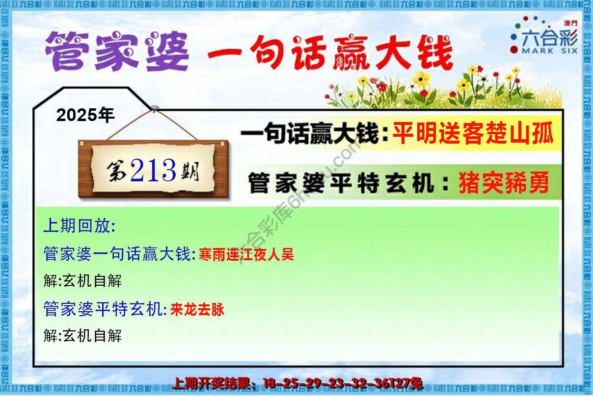 管家婆一句赢大钱