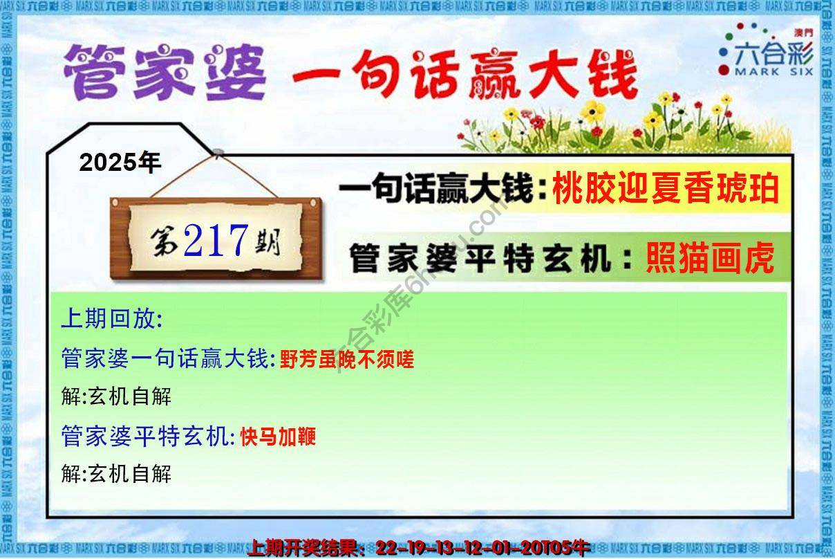管家婆一句赢大钱