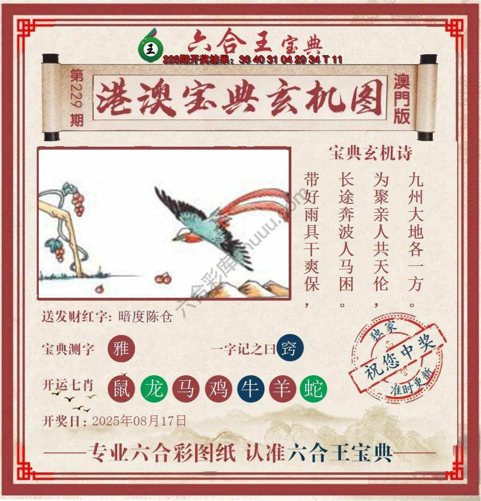 六合王港澳宝典玄机图