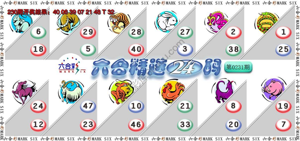 六合精选24码