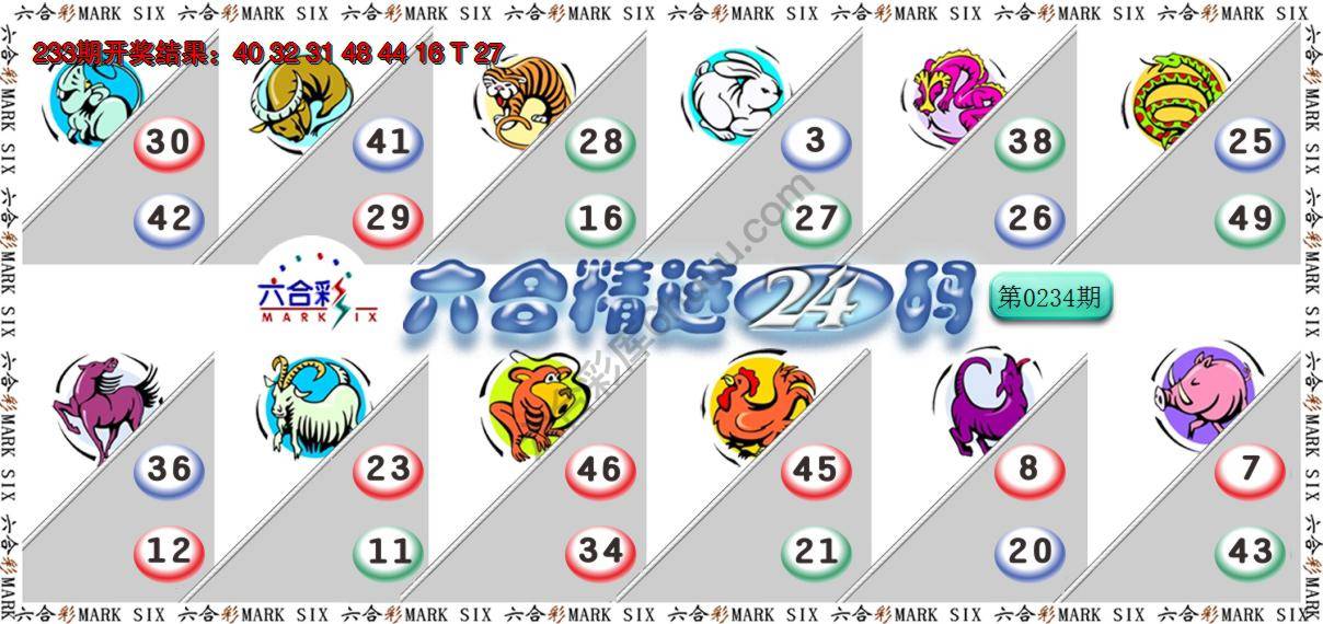 六合精选24码