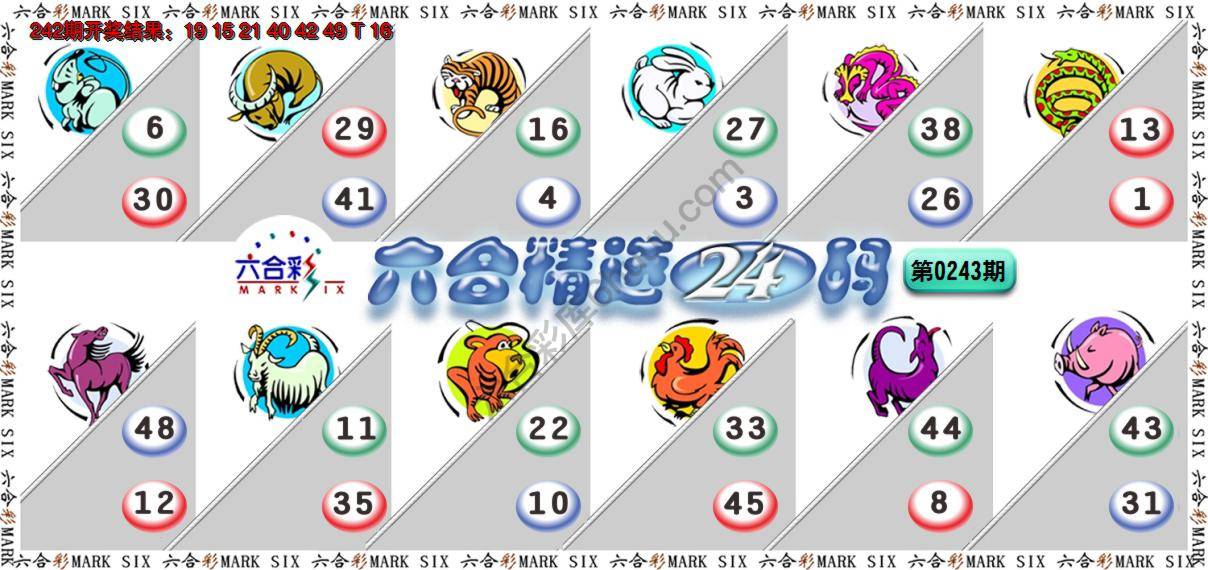 六合精选24码