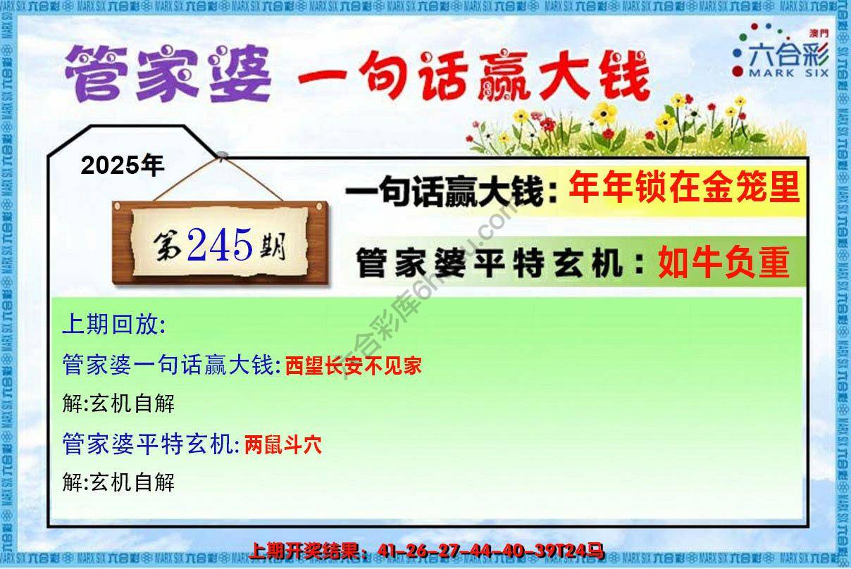 管家婆一句赢大钱