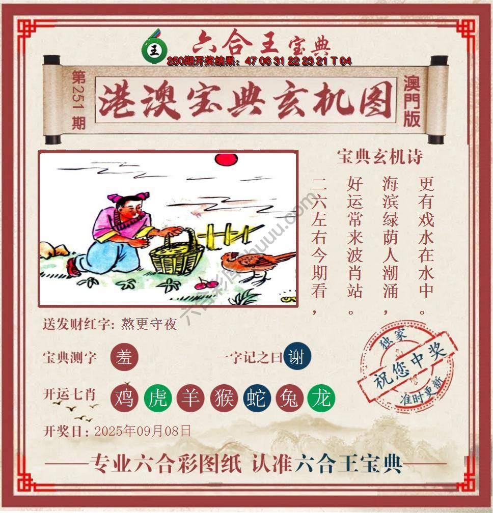 六合王港澳宝典玄机图