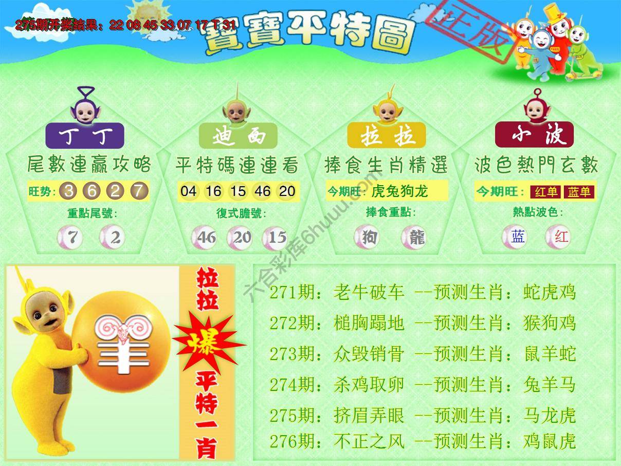 天线宝宝平特图