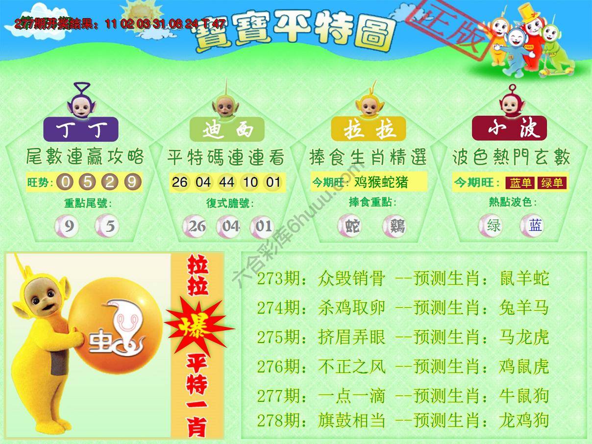 天线宝宝平特图